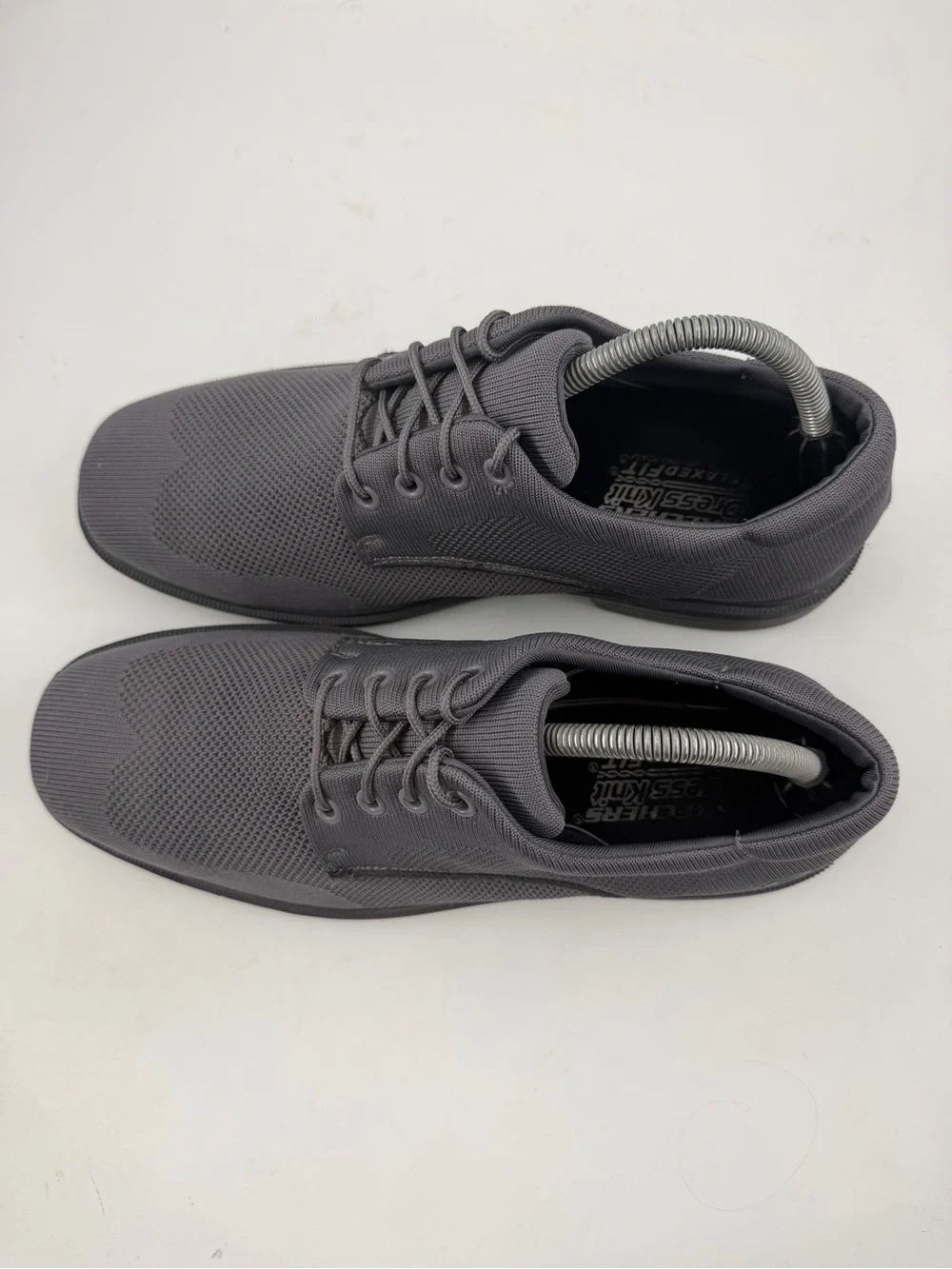 Skechers Men’s Caswell Aleno Dark Grey -SZ 8.5- Lace-Up Comfort Oxford Shoes